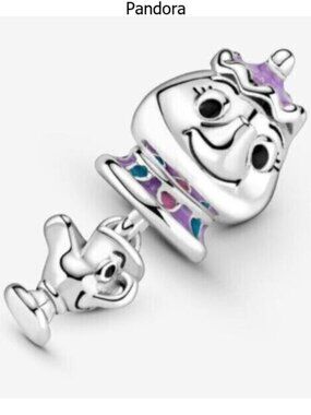 Pandora Disney Beauty and the Beast Mrs. Potts and Chip Dangle Charm